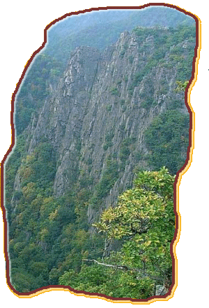 Die Rosstrappe - eine Felsformation am Ausgang des Bodetals bei Thale